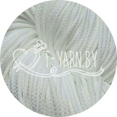 Полиэфирный шнур с сердечником, цвет Белый, 5мм, 200м, пасма